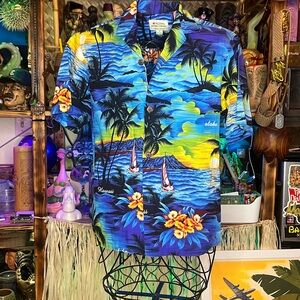 Gorgeous vintage aloha Hawaiian shirt size S